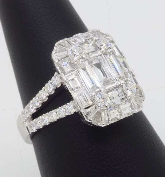 EFFY Diamond Mosaic Ring in 18k White Gold