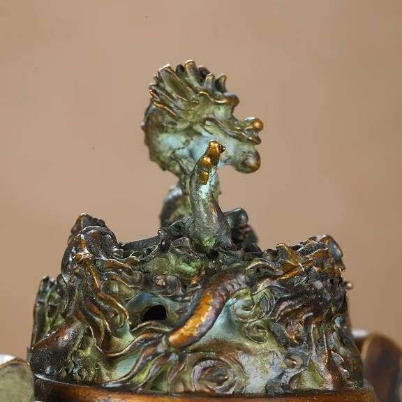 Oriental Dragon Copper Incense Burner