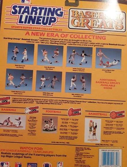 Vintage 1989 Starting Lineup ~ Babe Ruth& Loy  Ghirig - Baseball Greats