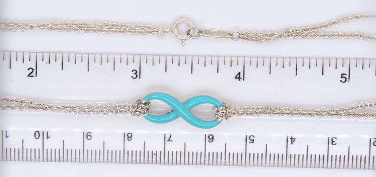 Tiffany & Co Infinity Blue Enamel Necklace