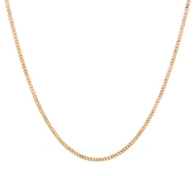 14kt Yellow gold curb link chain necklace