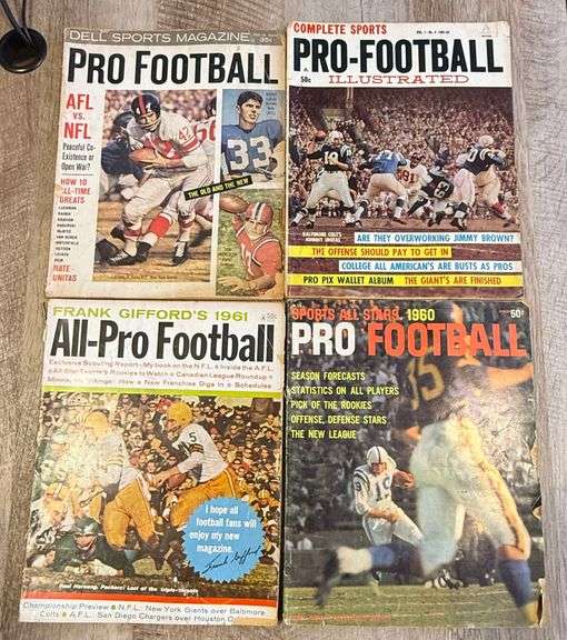 Rare and Collectible Vintage Pro Football Magazines