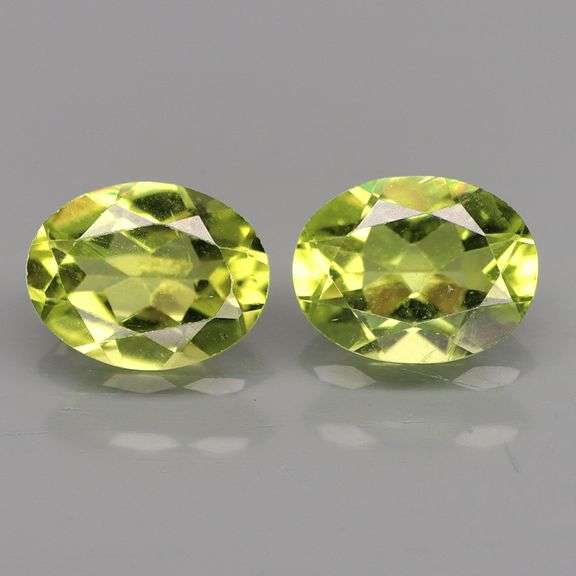 Gorgeous! 3.66ct glittering pair of 9x7mm matched Peridot!