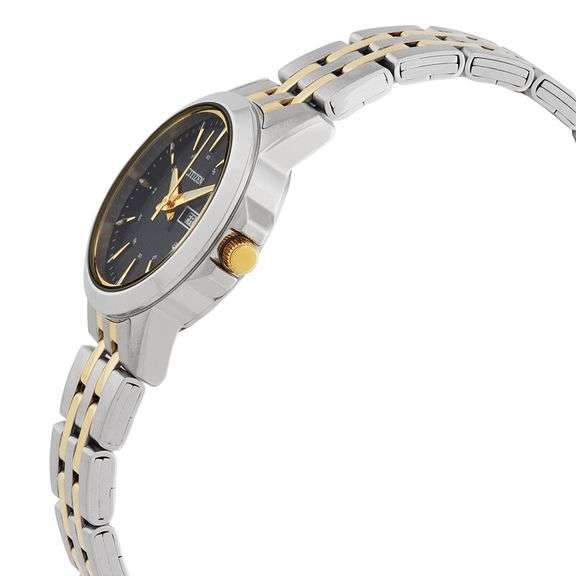 Citizen Quartz Black Dial Two-Tone Ladies Watch