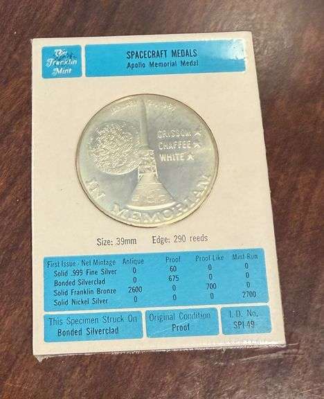 Apollo Memorial Medal by The Franklin Mint