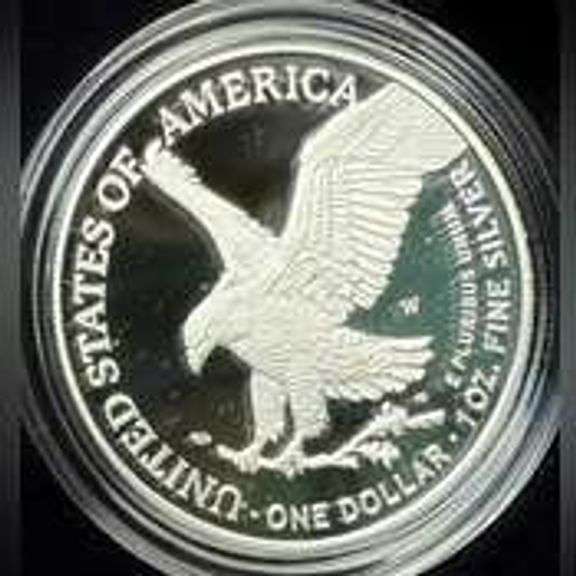2023 W Proof Silver Eagle with Box & Paper