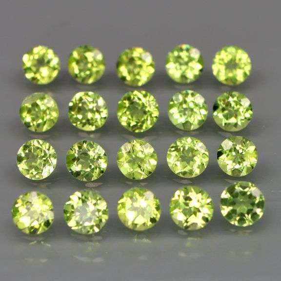 Round cut! Untreated! Matched! 5.94ct Peridot set!