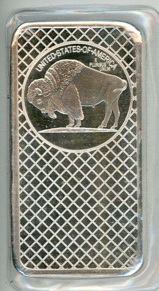 Prooflike Buffalo 10 Troy Ozs pure .999 Fine Silver in plastic. Unique Serial #