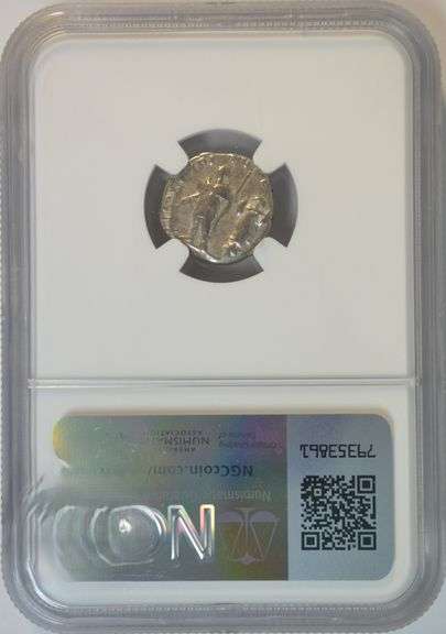 Handsome Caracalla (as Caesar) Roman Silver Denarius, 198-217 AD. NGC Ch VF