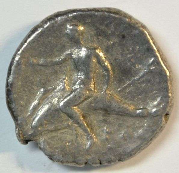 Valuable Nice Calabria, Taras Greek Silver Didrachm, 334-302 BC