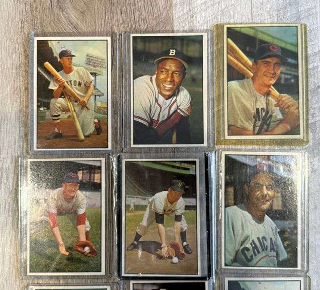 Collectible 1953 Bowman 10 Color Card Collection of Commons