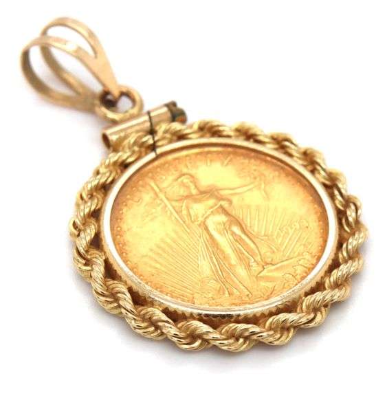 In Demand 1993 $5 Gold Piece Coin Pendant