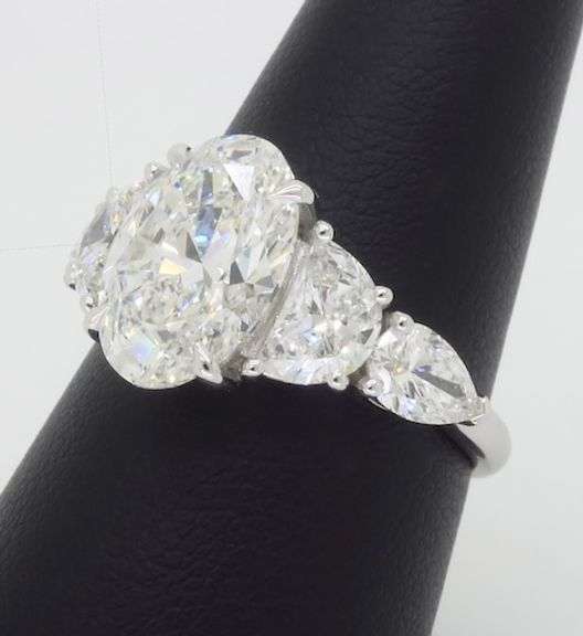 4.68CTW Certified Oval Diamond Ring
