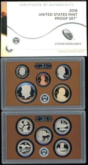 2 US Proof Sets in Box w/COA: 2009 & 2018