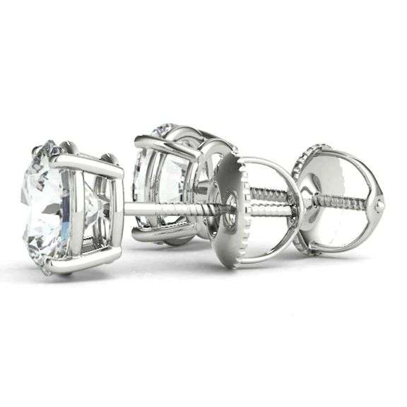 BRAND NEW 3.00 CARATS LAB GROWN DIAMOND STUDS. 14K WHITE GOLD