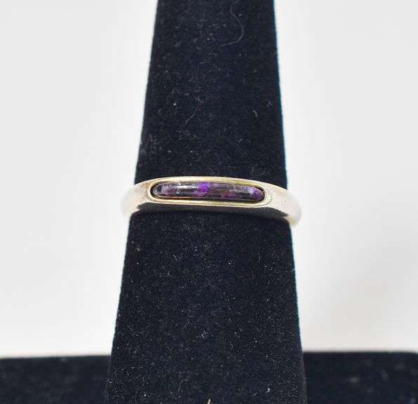 Sterling Silver Charoite Gemstone Ring