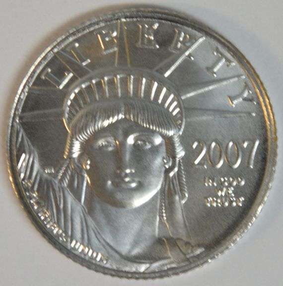 Immaculate Superb Gem BU 2007 $10 Pure Platinum American Eagle