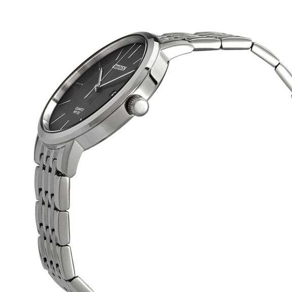 Citizen Quartz Grey Dial Stainless Steel Men's Watch