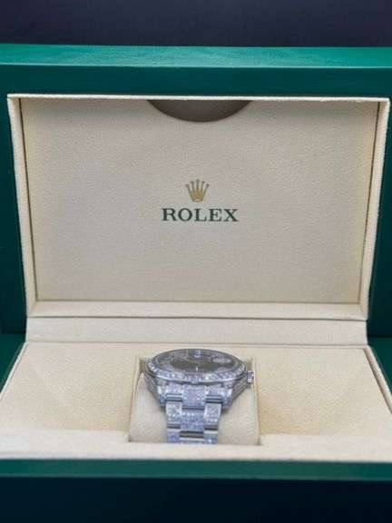 Rolex Datejust II 41mm Stainless Steel Ref: 116300 Custom Diamond Watch