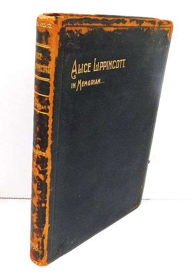 1898 Alice Lippincott In Memoriam, Philadelphia