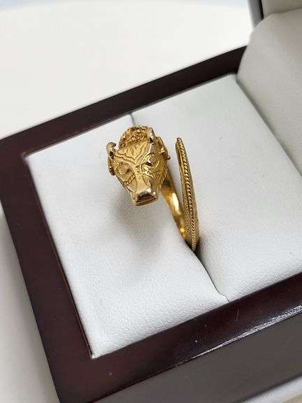 Vintage 18K Gold Egyptian Ring