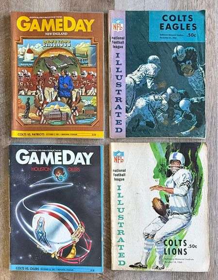 Collectible Vintage Football Game Programs Baltimore Colts