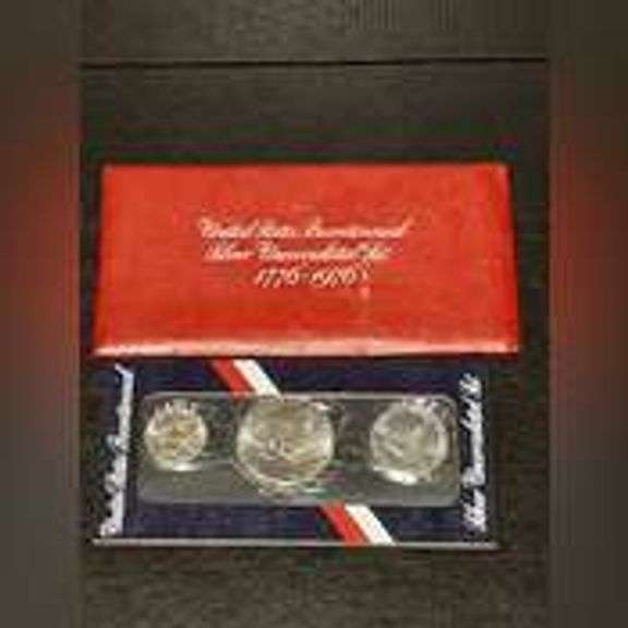 2 3 Piece Red Pack Unc Silver Bicentennial Sets