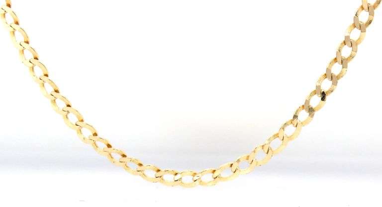 14kt Yellow gold Curb link chain necklace