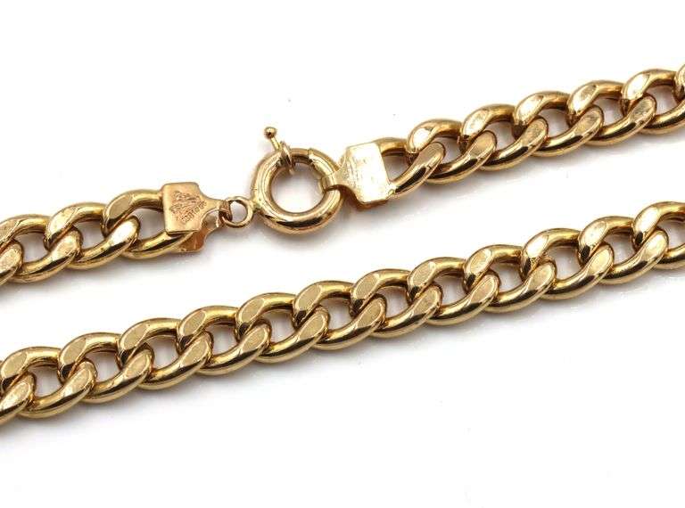 18kt Yellow gold Curb link chain necklace