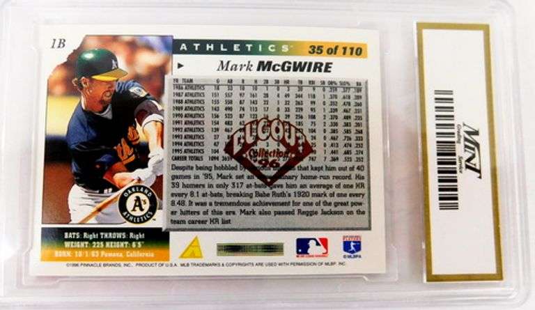 Mark McGwire 1996 Baseball Card, 8.5 NM-MT+