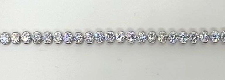 Stunning 7.09 CTTW Colorless Conflict Free Lab Diamond Tennis Bracelet in 14KT Gold, VS1