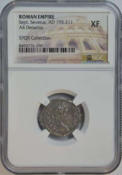 Razor-sharp Septimius Severus Roman Silver Denarius, 193-211 AD. NGC XF