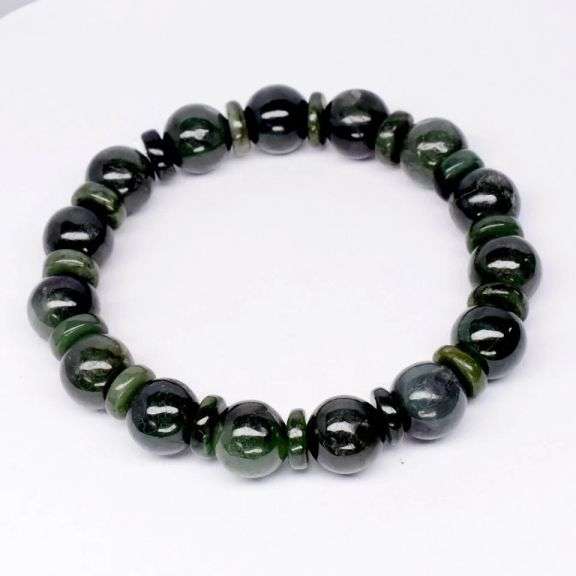 Ready to wear 173.60ct dark green Burmese Jade! Untreated!