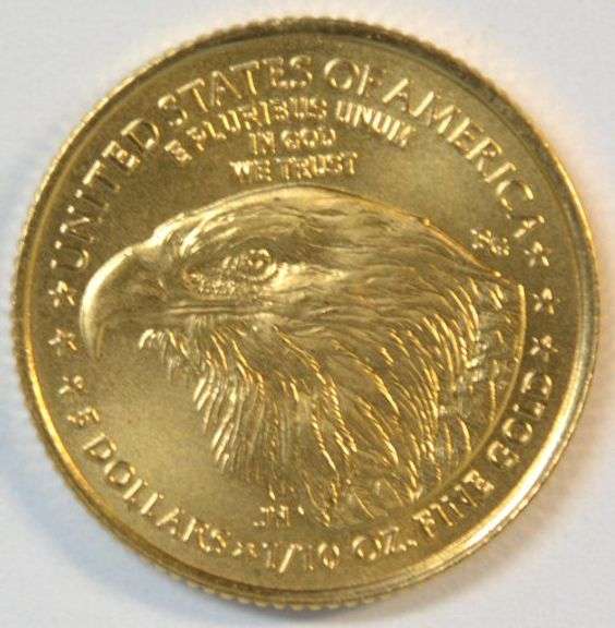 Superb Gem BU 2022 $5 American Gold Eagle coin