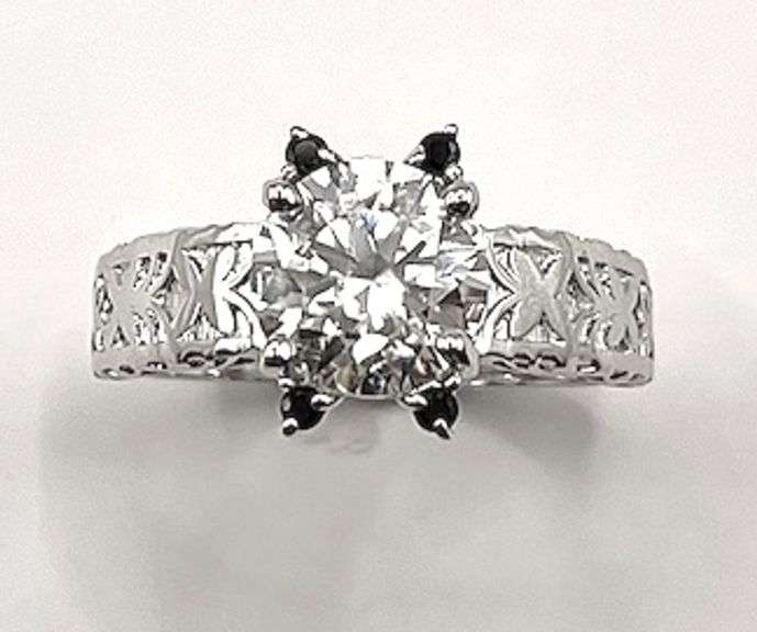 Extraordinary 3 Ct VVs1 Near Flawless Bright White VVS1 Fire Moissanite  Ring