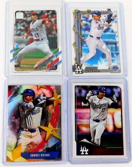 4 Shohei Ohtani Topps Baseball Cards