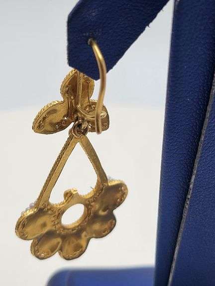 Investment! 19th Century 18K Yellow Gold Micro Pearl Earrings