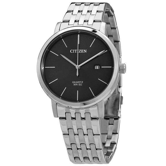 Citizen Quartz Grey Dial Stainless Steel Men's Watch