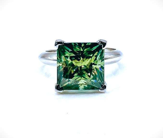 Stunning 5 Ct Russian Color Change Lab Created Alexandrite Asscher Cut Ring