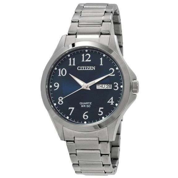 Citizen Quartz Blue Dial Stainless Steel Men's Watch