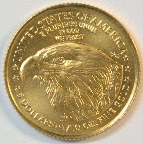 Superb Gem BU 2022 $5 American Gold Eagle coin