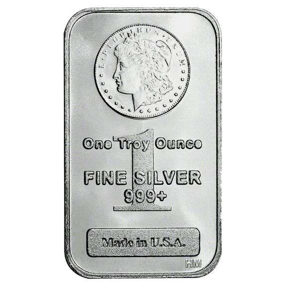 5x Highland Mint 1 Troy Ounce Silver Bars - Morgan Design