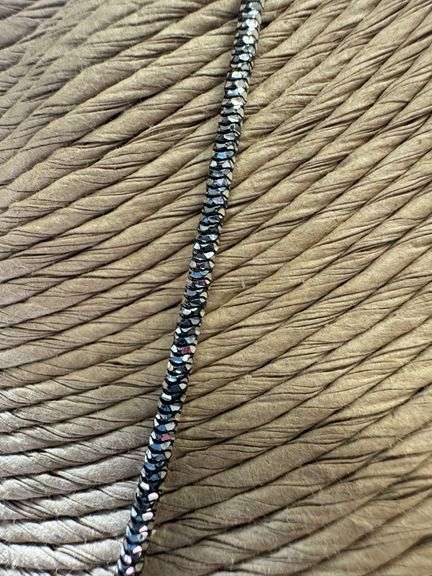 Sterling Silver Black Rhodium Plated Prism Diamond-Cut Flex Snake Chain 2.5mm 925 Italy 18"