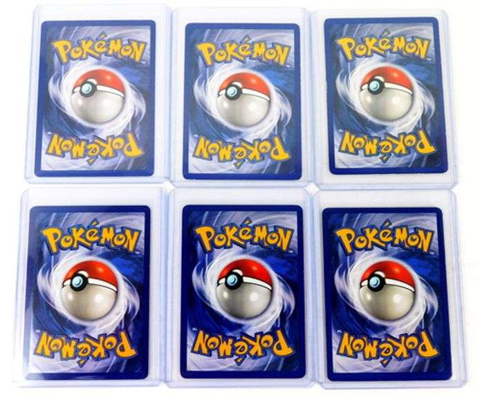 6 Pokémon Shadowless Cards