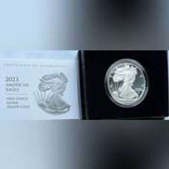 2023 W Proof Silver Eagle with Box & Paper