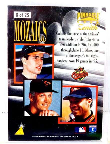 Mussina, Ripken, Jr., Alomar Orioles Baseball Card