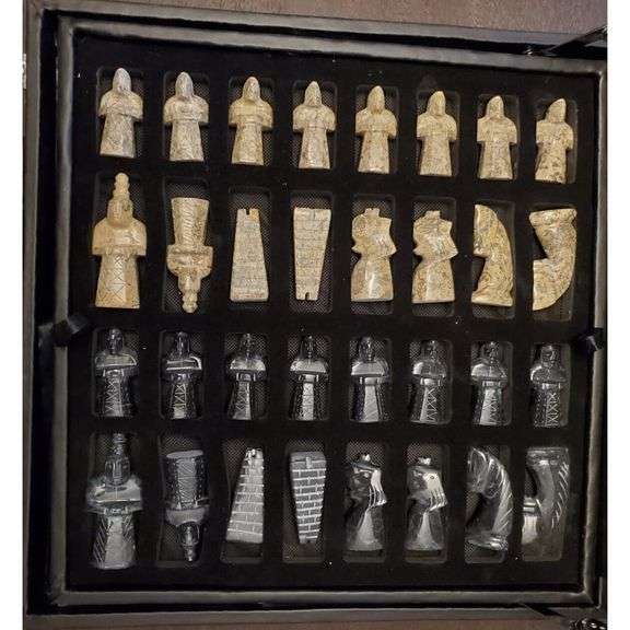 Handmade Marble Chess Set with Storage Box