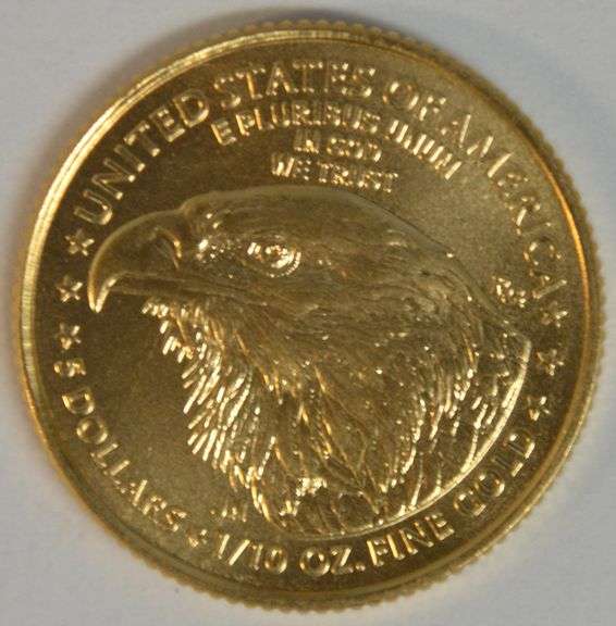 Superb Gem BU 2022 $5 American Gold Eagle coin