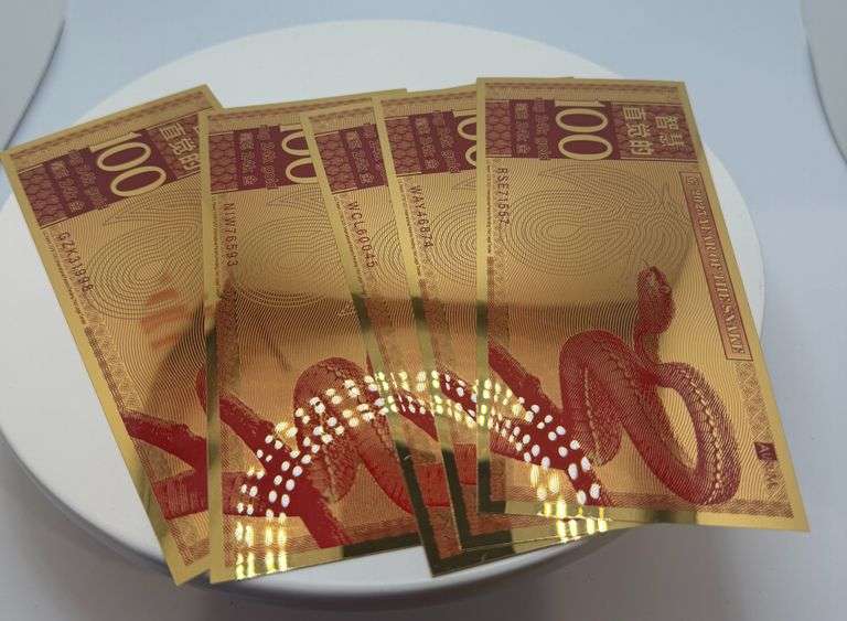 Year of the Snake 2025 Aurum 100 mg Gold Notes x 5