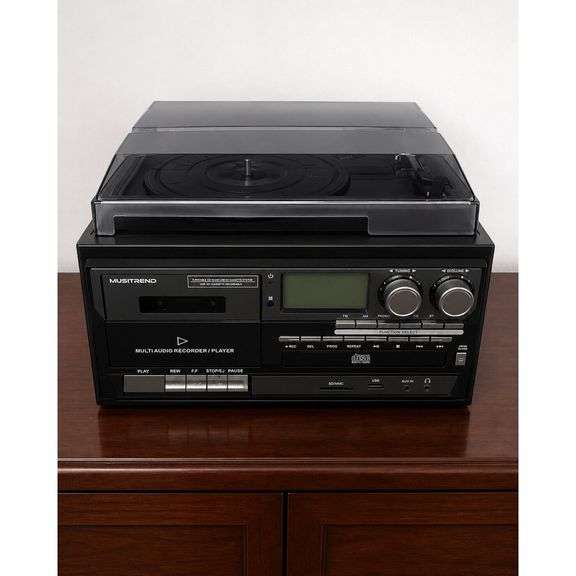 9-in-1 Vintage-Style Record Player System